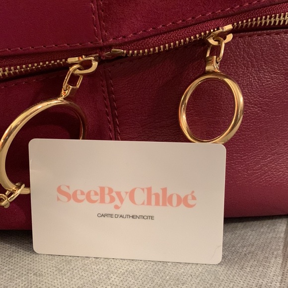 DESIGNER SEE Chloe, Fuchsia Color, Gold Hardware - Picture 7 of 11